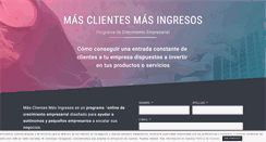 Desktop Screenshot of masclientesmasingresos.com