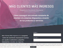 Tablet Screenshot of masclientesmasingresos.com